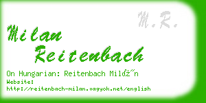 milan reitenbach business card